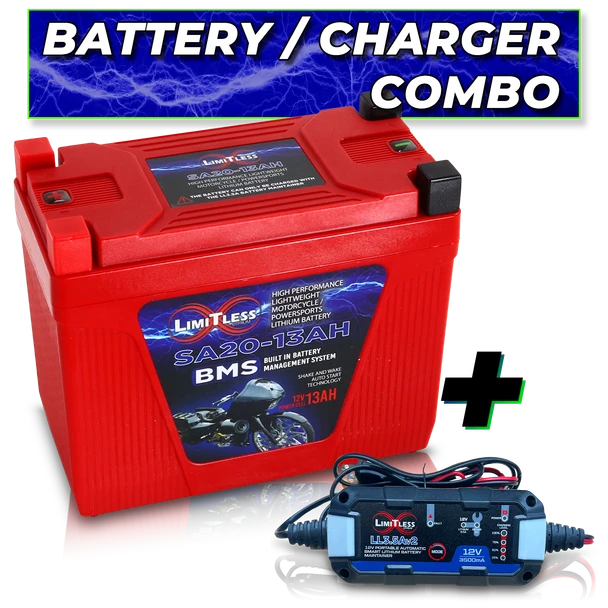 Limitless Shake Awake 20 Case 13Ah Battery With 3.5A Maintainer