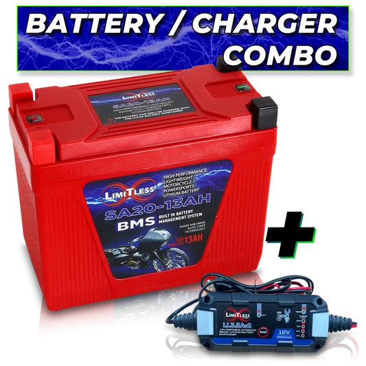 Limitless Shake Awake 20 Case 13Ah Battery With 3.5A Maintainer