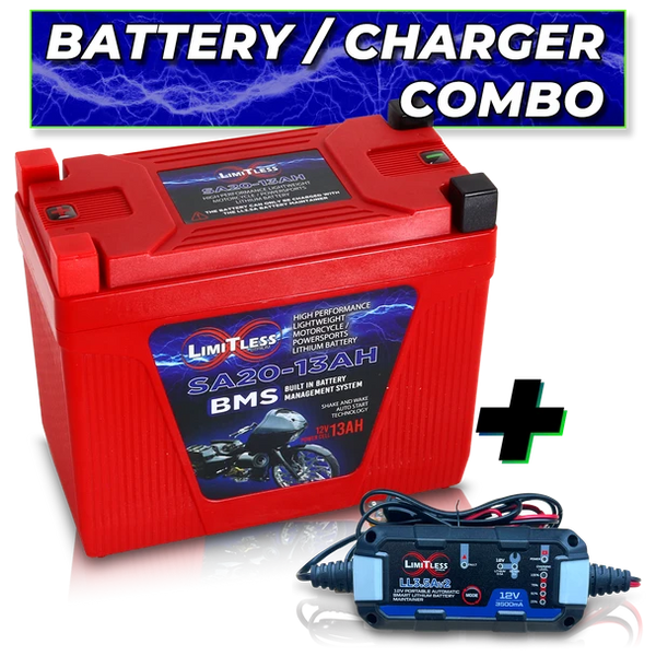 Limitless Shake Awake 20 Case 13Ah Battery With 3.5A Maintainer