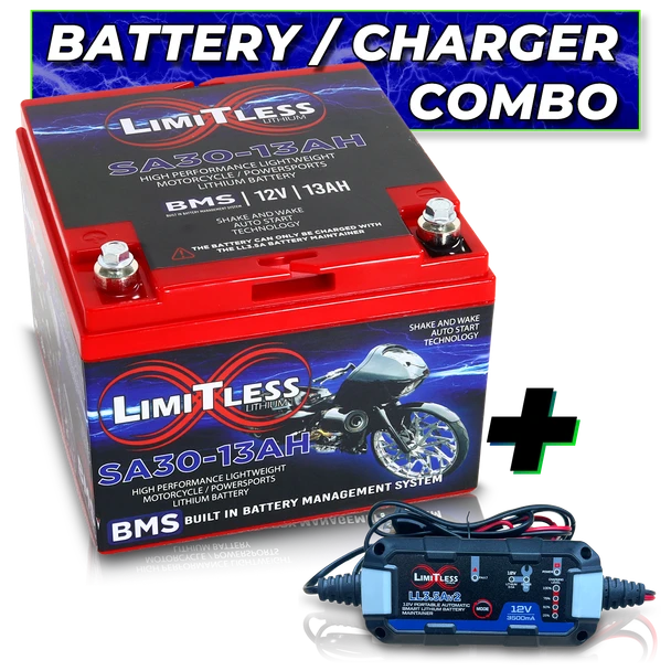 Limitless Shake Awake 30 Case 13Ah Battery With 3.5A Maintainer