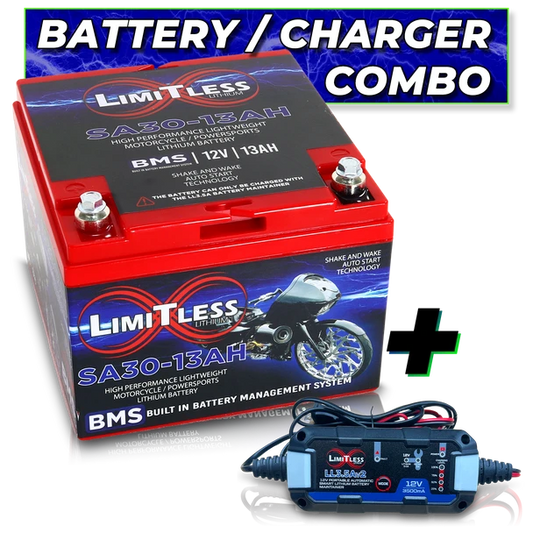 Limitless Shake Awake 30 Case 13Ah Battery With 3.5A Maintainer