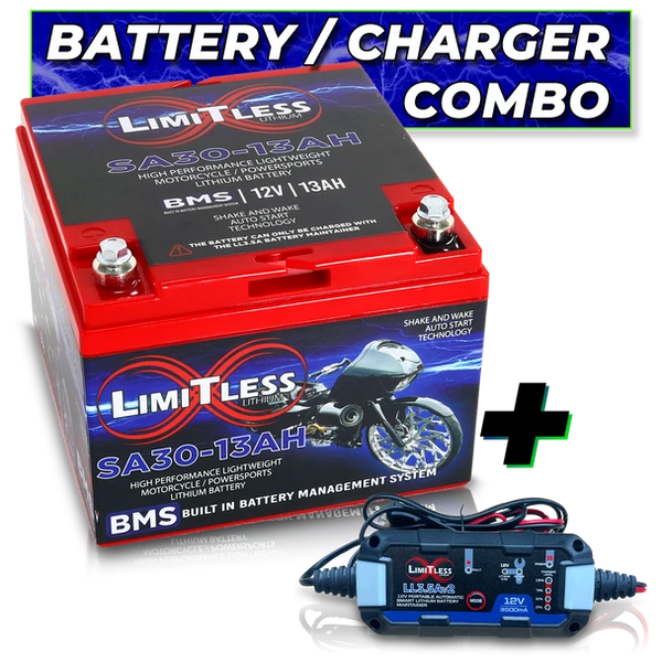 Limitless Shake Awake 30 Case 13Ah Battery With 3.5A Maintainer