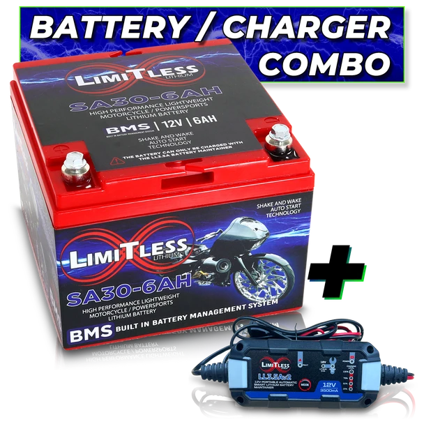 Limitless Shake Awake 30 Case 6Ah Battery With 3.5A Maintainer