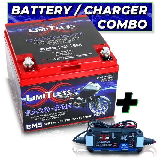 Limitless Shake Awake 30 Case 6Ah Battery With 3.5A Maintainer