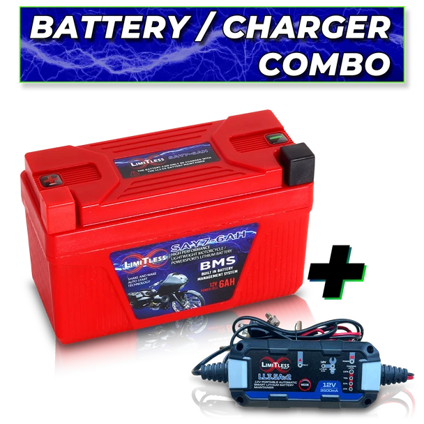 Limitless Shake Awake Y7 Case 6Ah Battery With 3.5A Maintainer