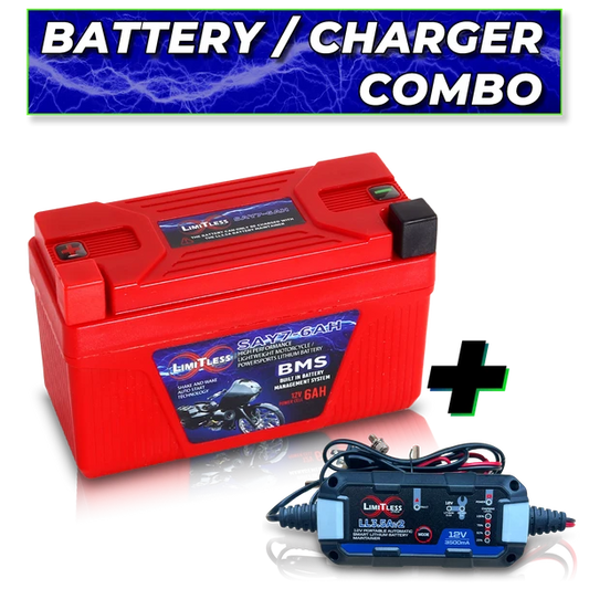 Limitless Shake Awake Y7 Case 6Ah Battery With 3.5A Maintainer