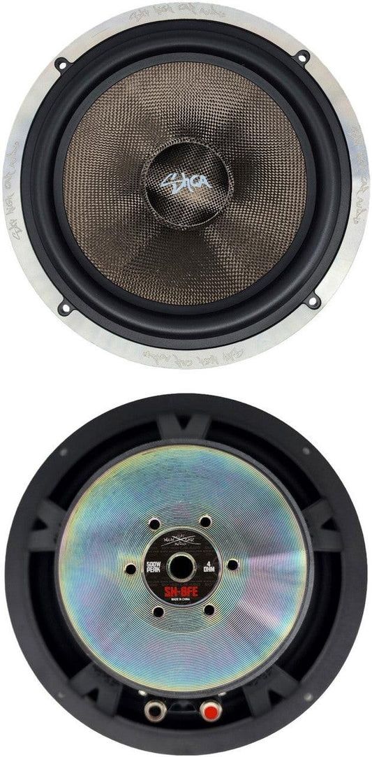 Sky High Car Audio SH-8FE 8" Mid Woofer Pair w/ Carbon Fiber Cone.