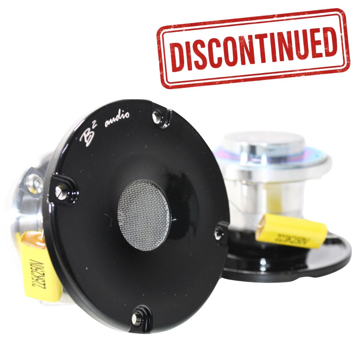 B2 Audio RAGE Series Pair of 1" 4-Ohm 20 Watt RMS Shallow Mount Compression Drivers, OD 3.15" w/ Horn RAGE CDR.
