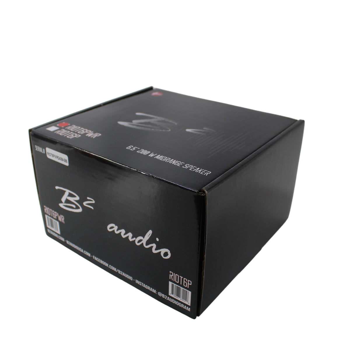 B2 Audio RIOT Series 6.5" 4-Ohm 100W RMS Mid-Range Speakers UV/Water Resistant Cone, Sold in Pairs RIOT6PWR