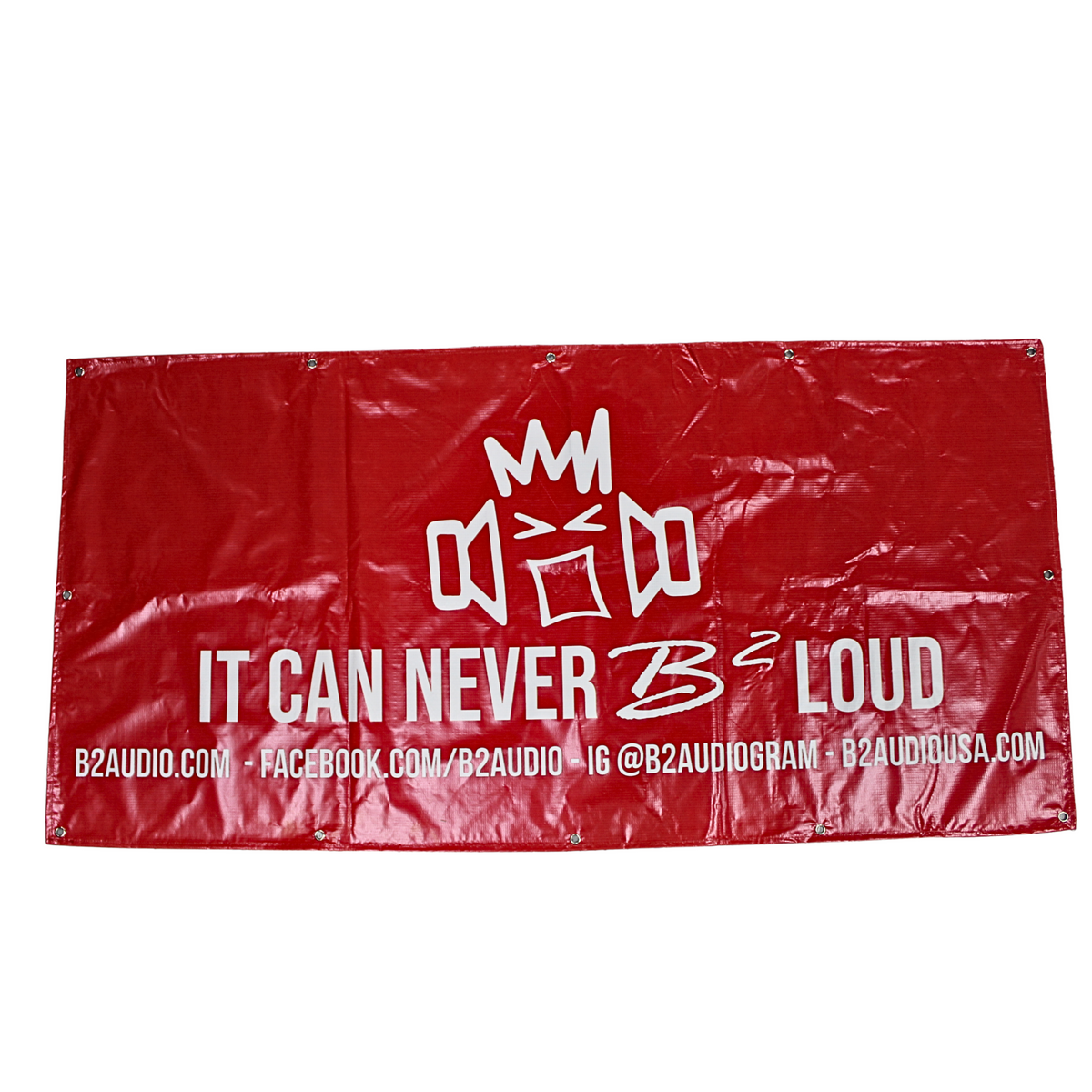 Official B2 Audio 5ft x 3ft Red Eye-Catching Display Banner.