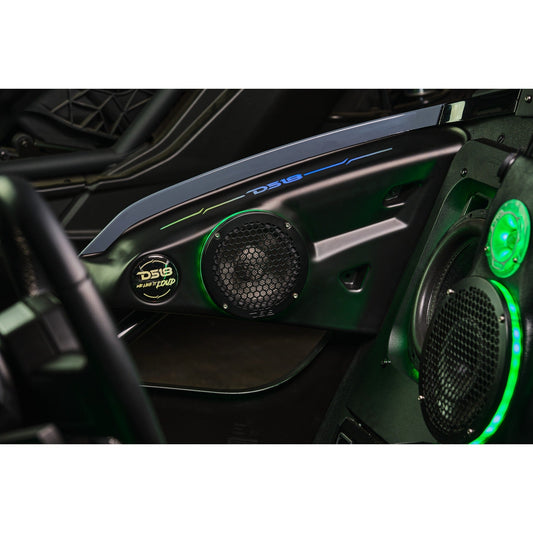 Polaris Slingshot Arm Rest Empty Enclosure With Digital Led Lights fits 2 x 6.5" Speakers  | 2015 - Current.