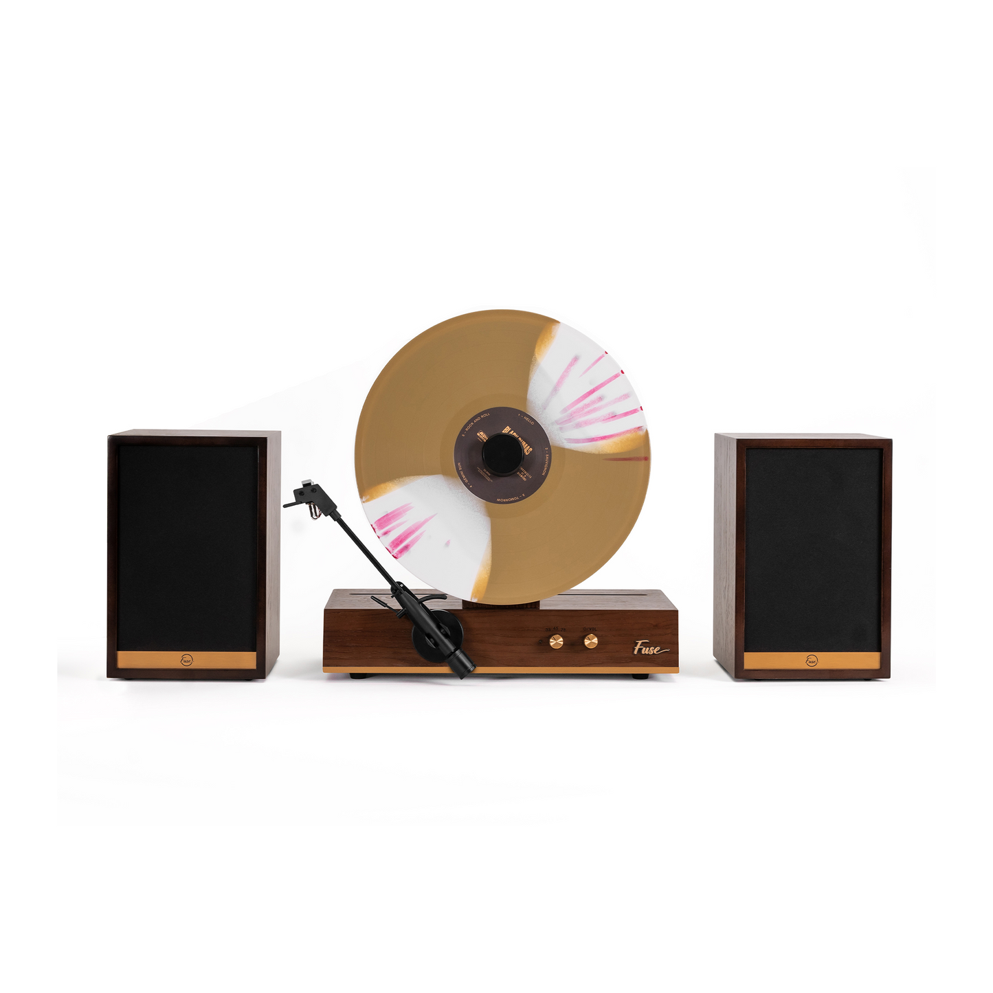 Fuse Audio GLD Vertical Vinyl Record Player - Gold - product image 1 - Audio Sellerz