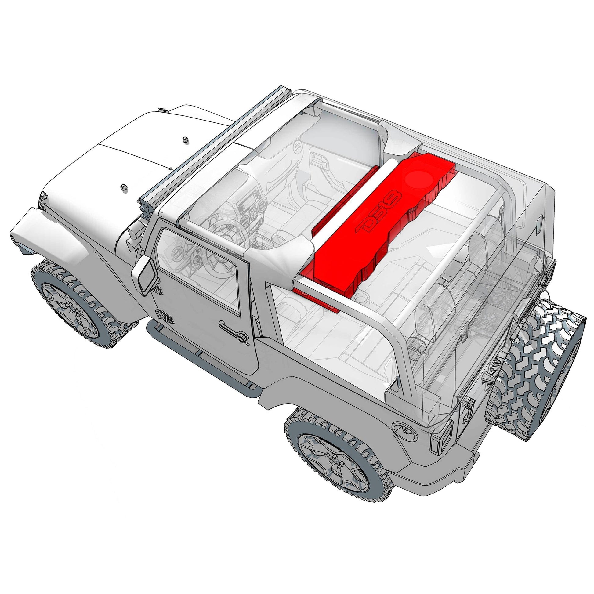 Jeep JK/JKU 2007-2018 Overhead Sound Bar – Build Your Own.