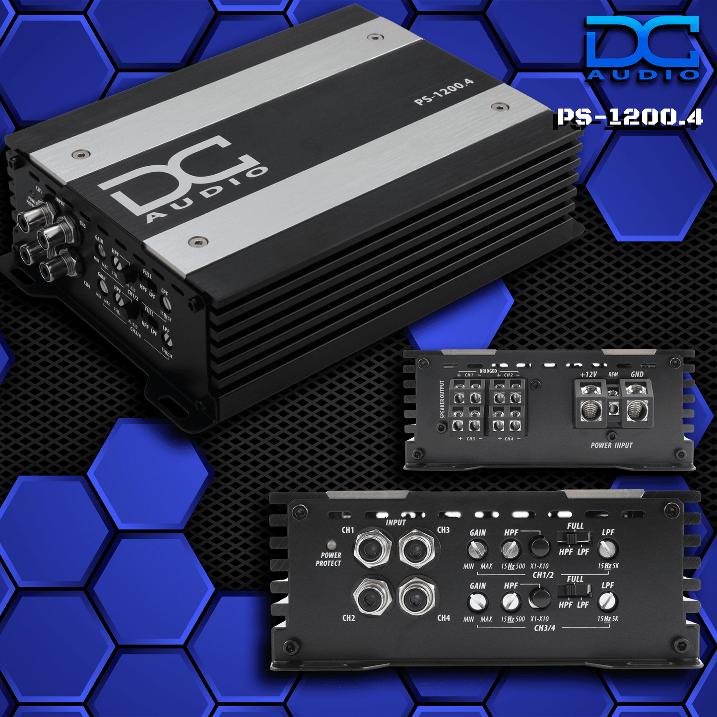 PS1200x4 - Mini 4 Channel Amplifier - Audio Sellerz