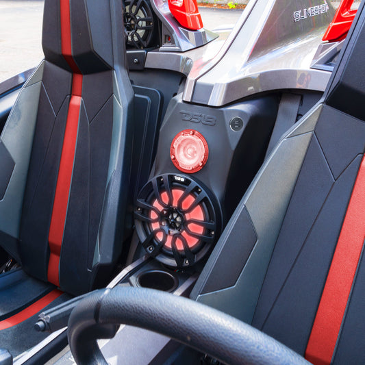Polaris Slingshot Water Fall Center Console 1 X 8" Enclosure With NXL-8/BK and PRO-TW1L | 2015 - 2019.