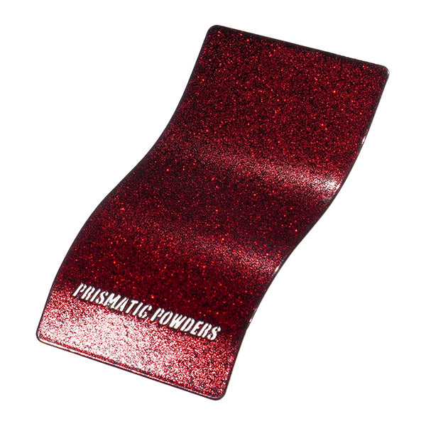 Super Red Sparkle PPB-4694 Base coat PSS-11248 High Gloss Black Prismatic Powders powder coat color swatch