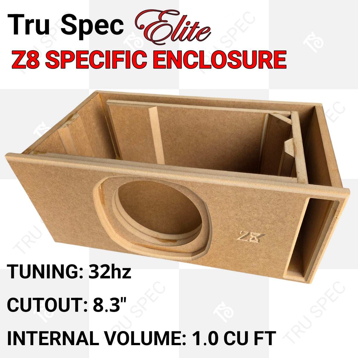 TRU SPEC Elite Sundown Z8 Single 8" Subwoofer Enclosure.