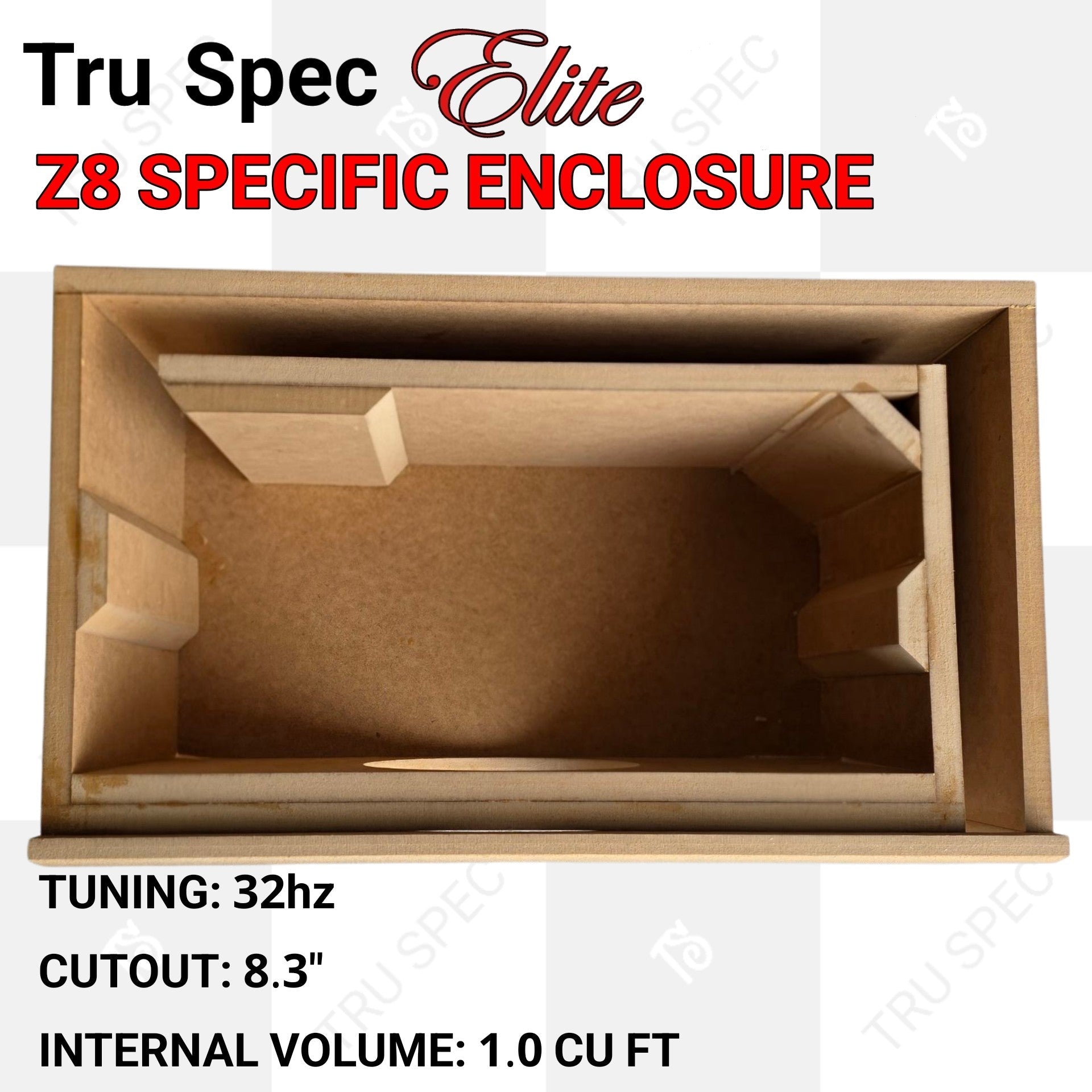 TRU SPEC Elite Sundown Z8 Single 8" Subwoofer Enclosure.