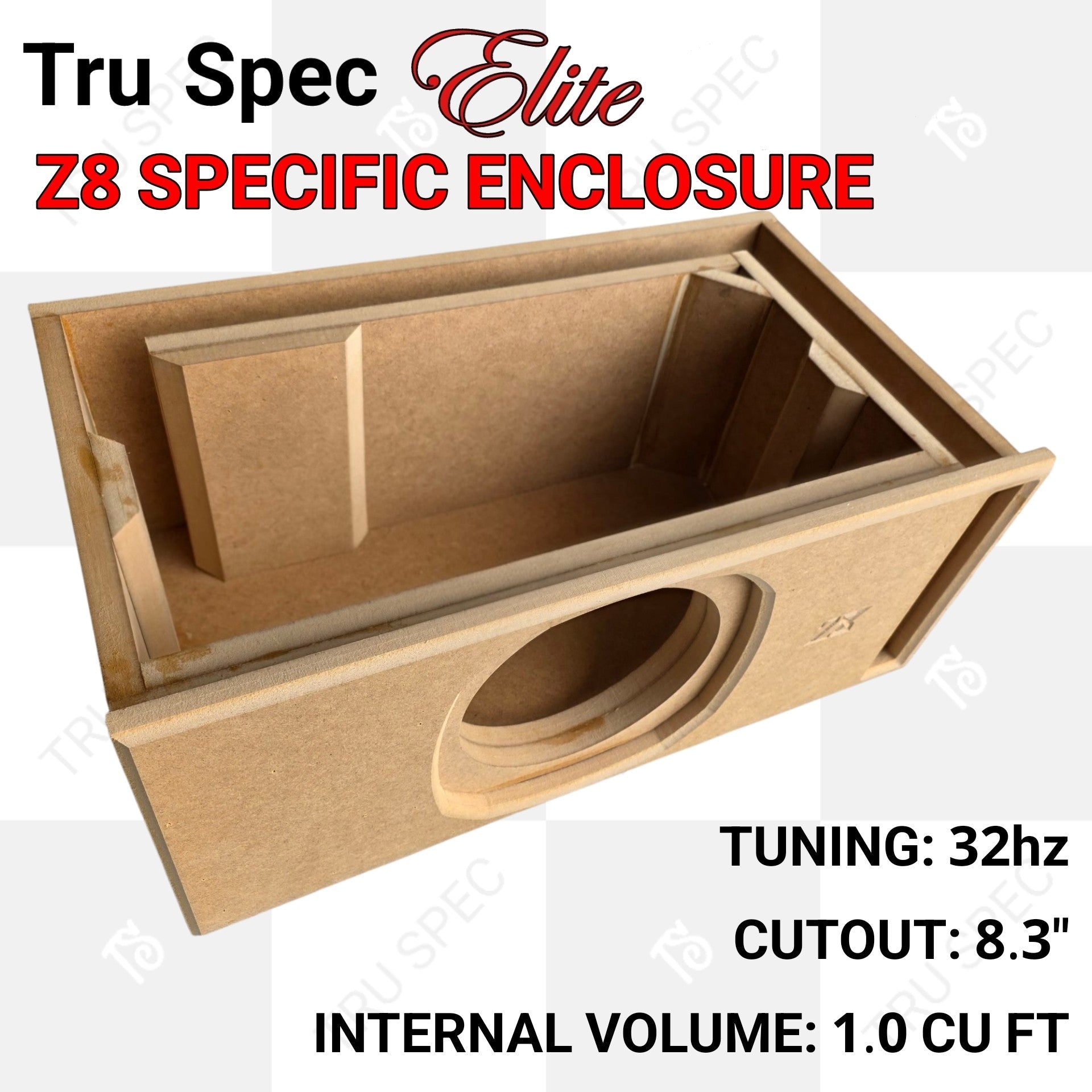 TRU SPEC Elite Sundown Z8 Single 8" Subwoofer Enclosure.