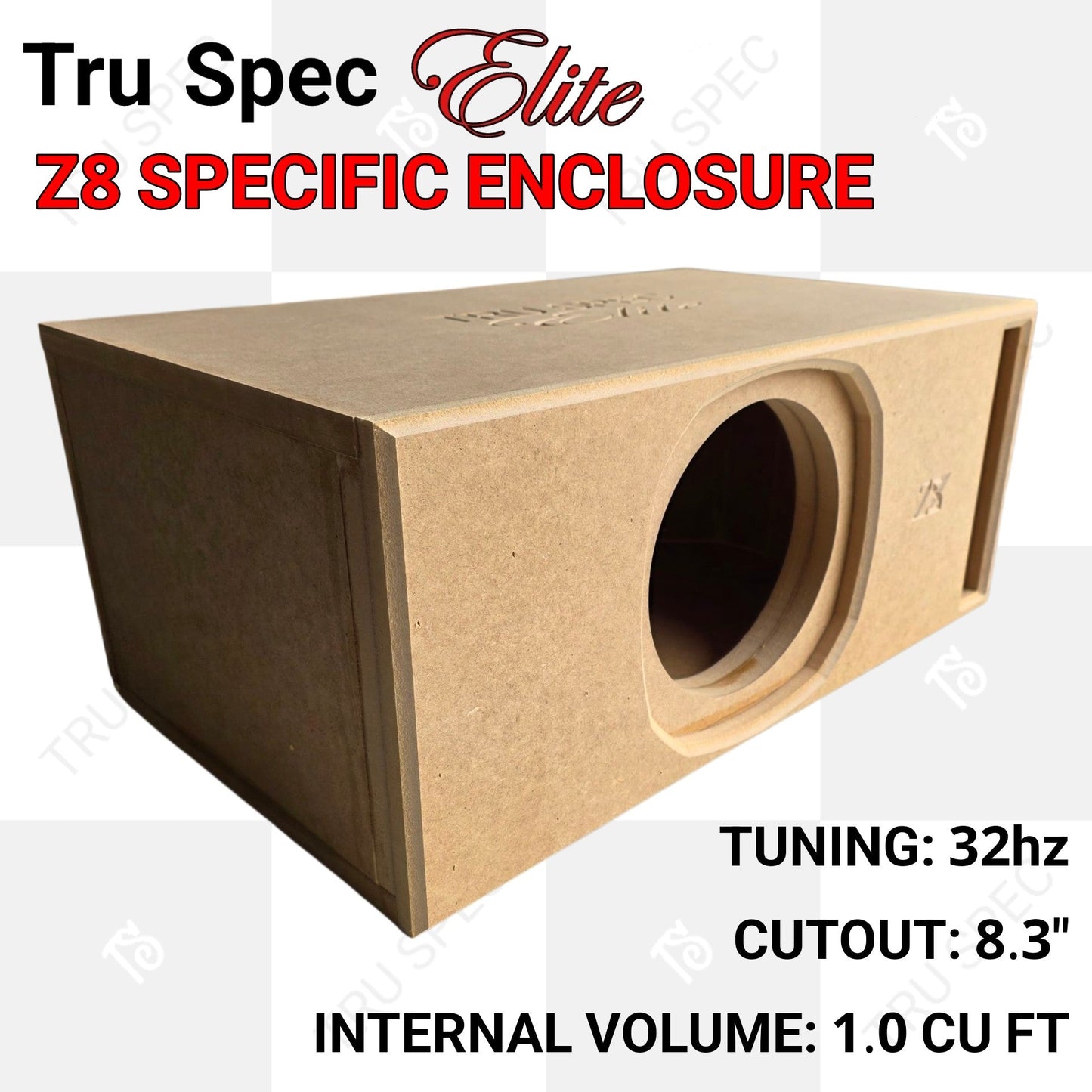 TRU SPEC Elite Sundown Z8 Single 8" Subwoofer Enclosure.