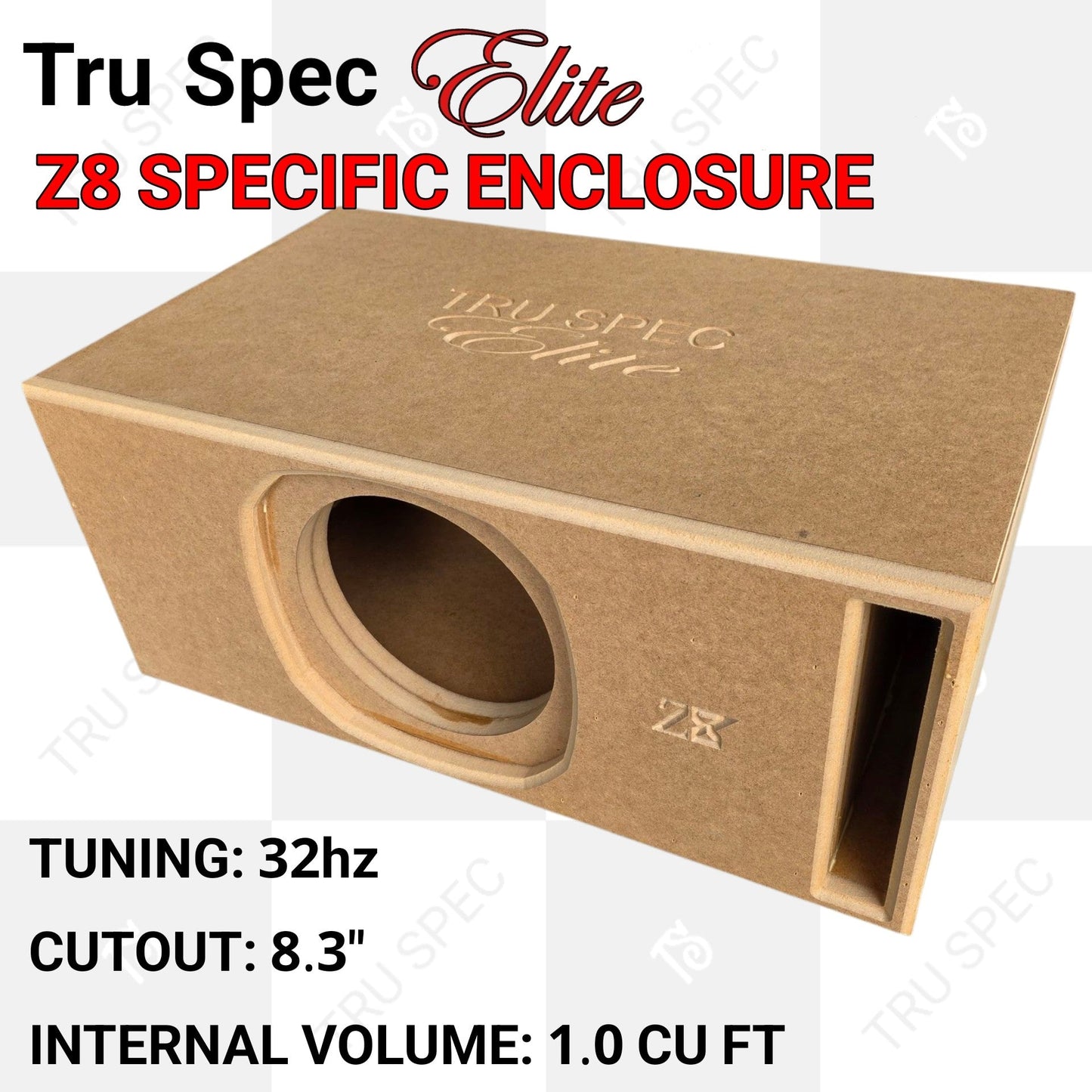 TRU SPEC Elite Sundown Z8 Single 8" Subwoofer Enclosure.