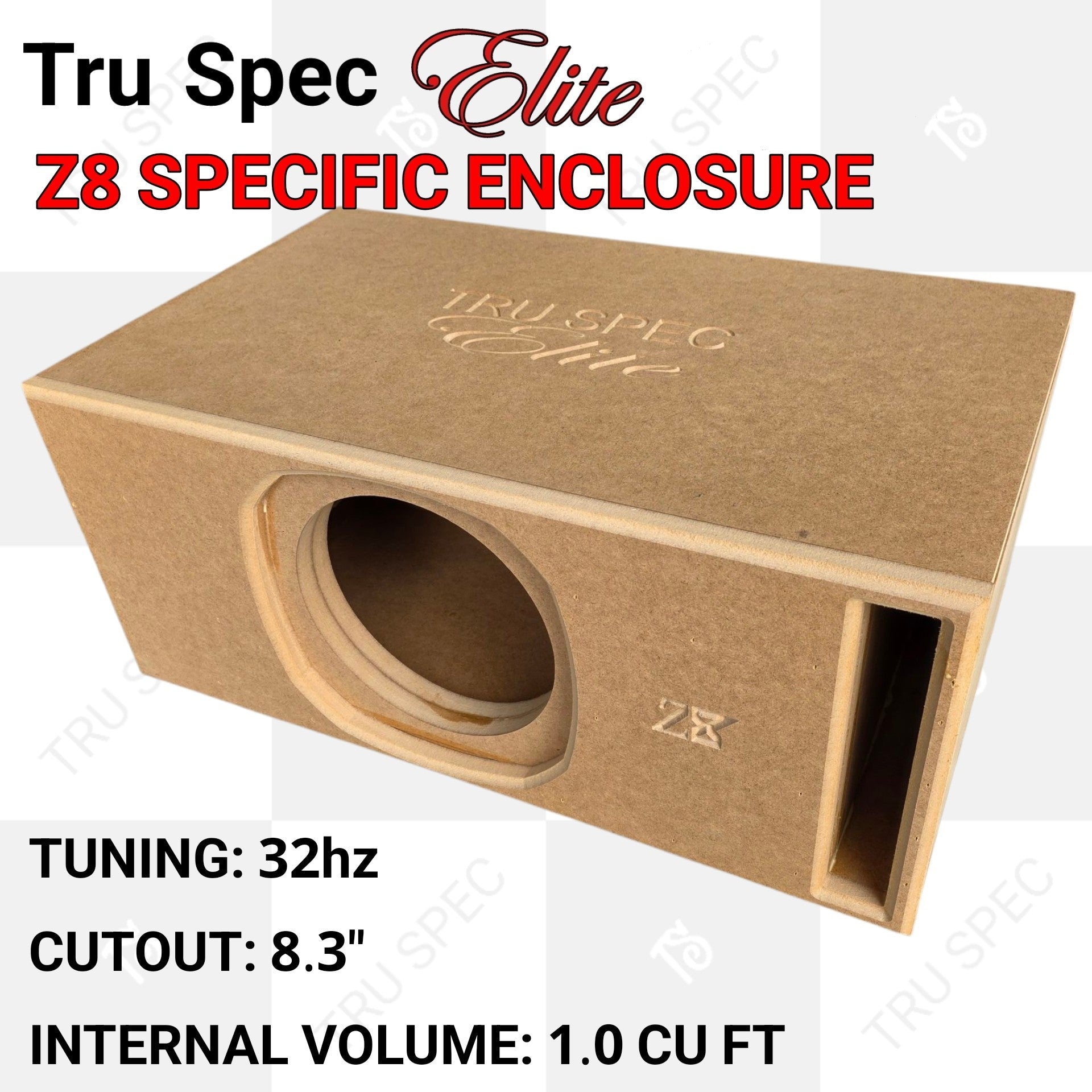 TRU SPEC Elite Sundown Z8 Single 8" Subwoofer Enclosure.