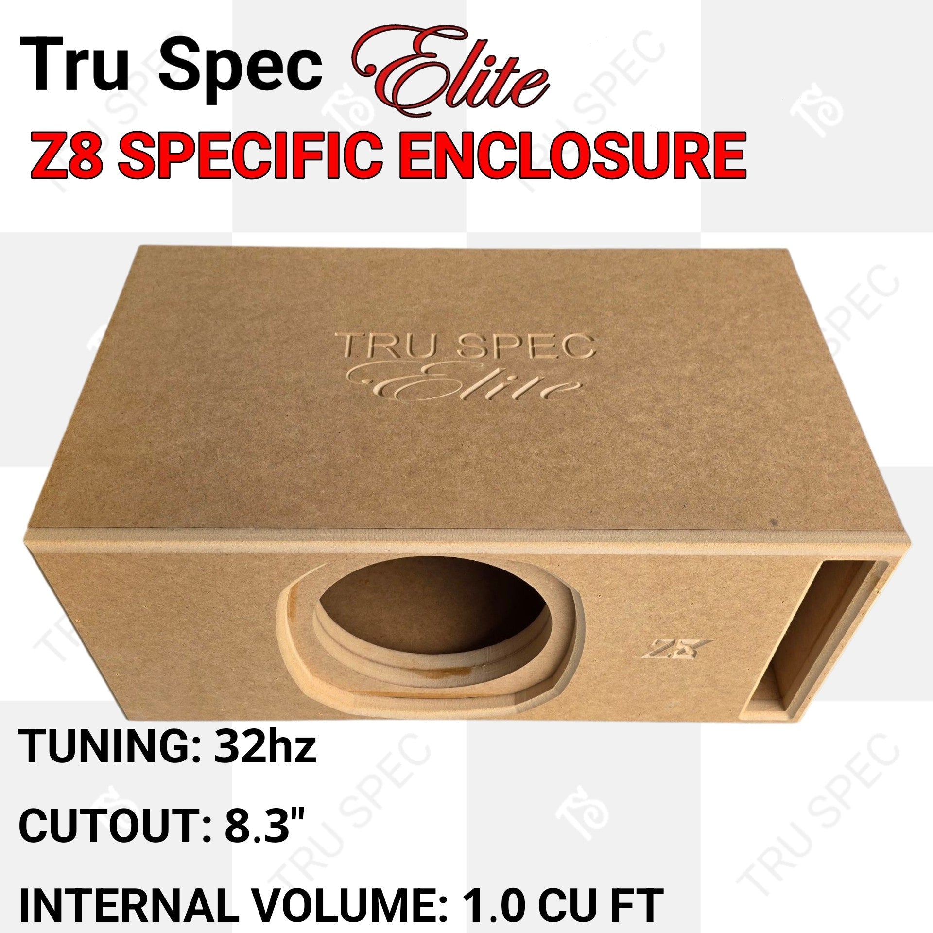 TRU SPEC Elite Sundown Z8 Single 8" Subwoofer Enclosure.