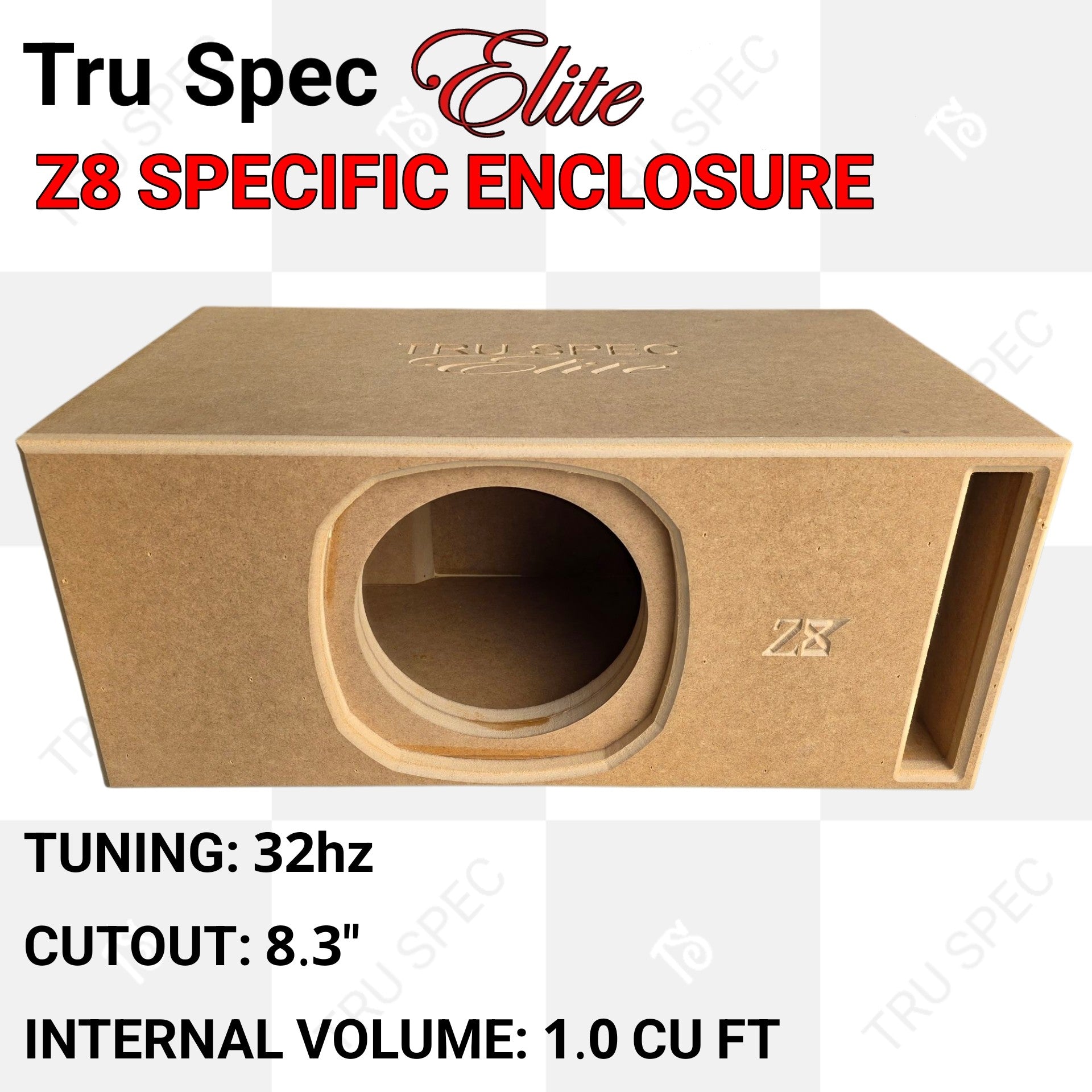 TRU SPEC Elite Sundown Z8 Single 8" Subwoofer Enclosure.