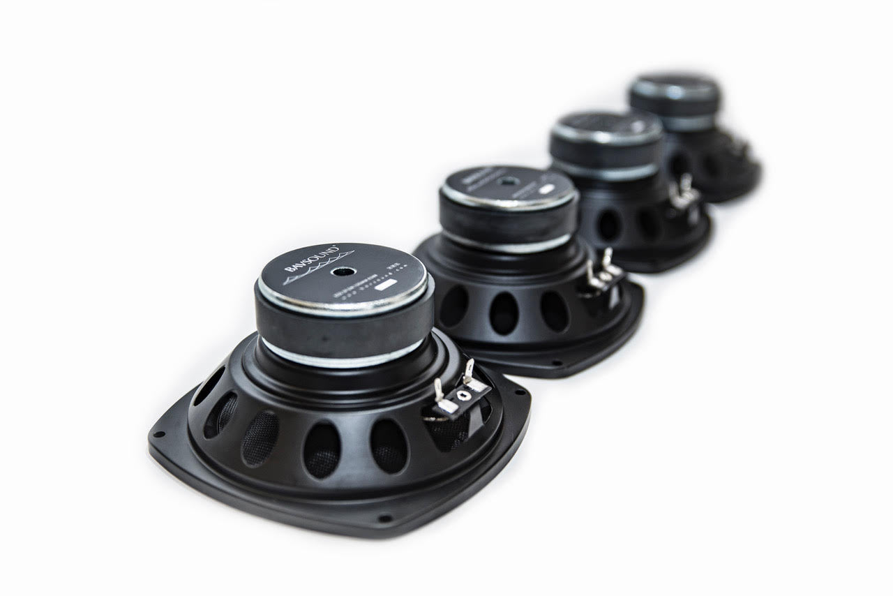 Bavsound Rear Deck Subwoofer Replacement Kit (4 Speakers) BMW E38 7 Series 1995-2001.