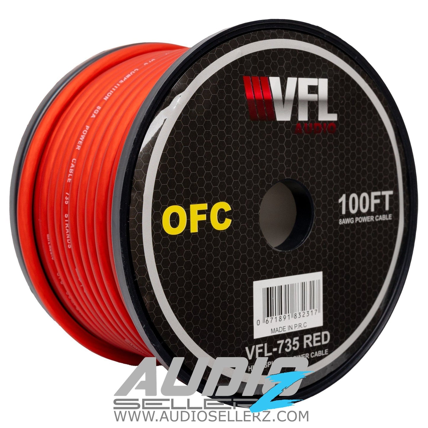 VFL 8 Gauge OFC Wire 100ft Roll - American Bass Audio