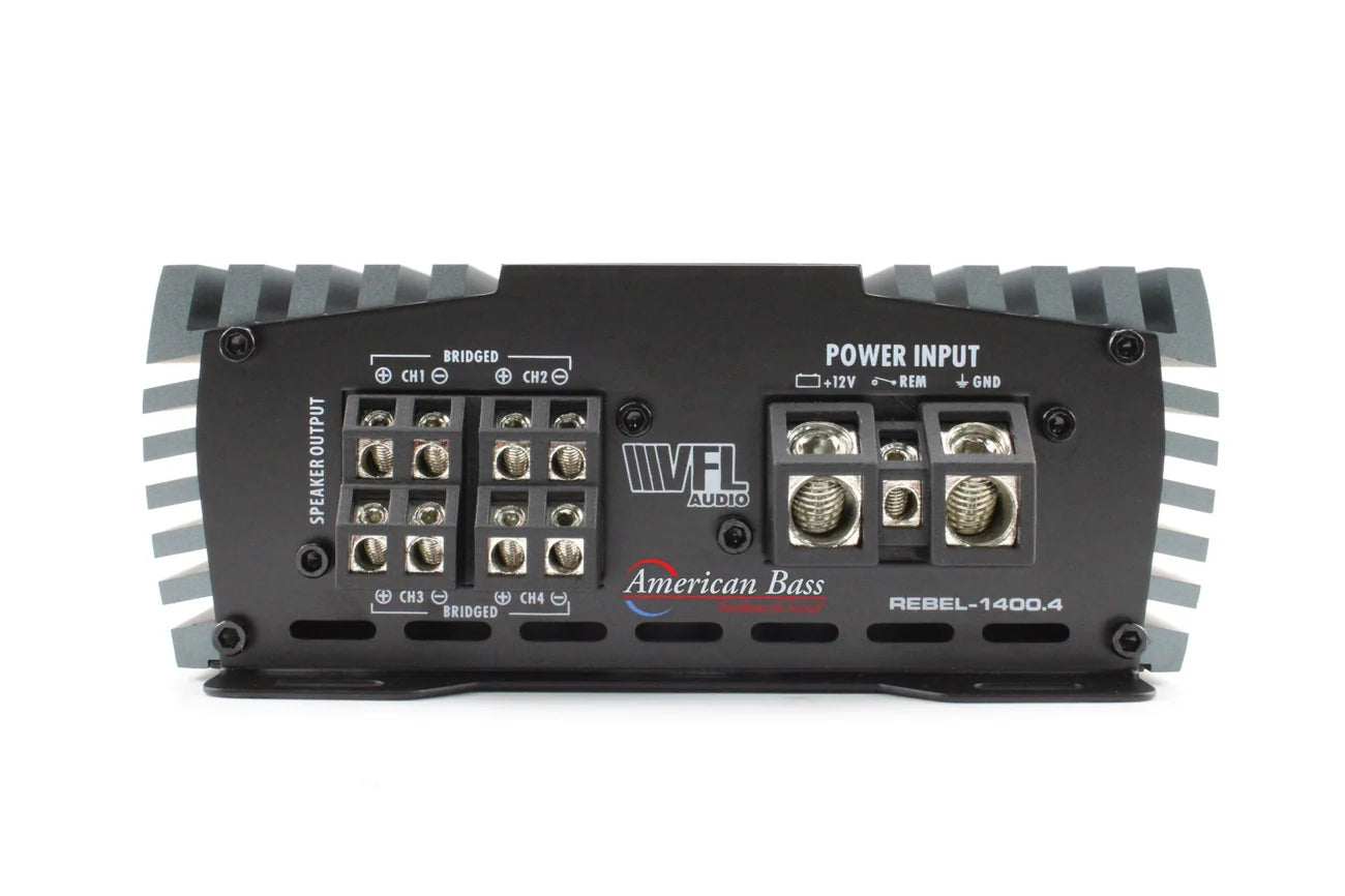 American Bass VFL REBEL 1400.4 4 Channel Amplifier – 1420W Max Class D - Audio Sellerz