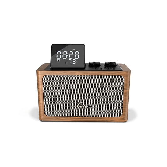 Fuse Zide Vintage Retro Radio with Alarm Clock - Brown - product image 1 - Audio Sellerz