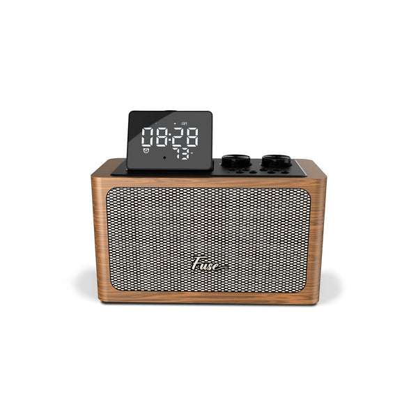 Fuse Zide Vintage Retro Radio with Alarm Clock - Brown - product image 1 - Audio Sellerz